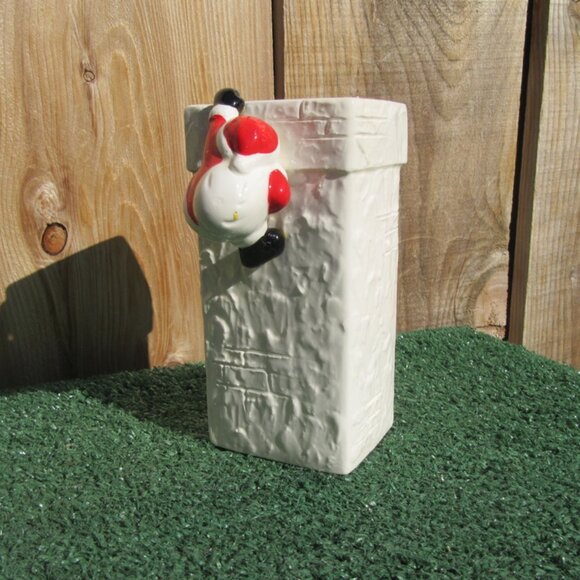 Vintage Santa Claus Ceramic Chimney Vase/Planter By Fitz & Floyd - Picture 1 of 8